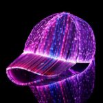 Hot Selling New LED Fiber Optic Light-Up Hat, Bar Party Glow Baseball Cap, Hip-Hop Couple Flashing Hat