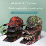 Camouflage Baseball Cap for Men with Large Brim, Outdoor Sun Protection, Adjustable Hat - Image 2