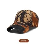 Camouflage Baseball Cap for Men with Large Brim, Outdoor Sun Protection, Adjustable Hat