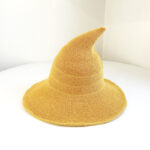 Halloween Witch Hat Knitted Pointed Top Wide Brim Party Costume Hat - Image 17