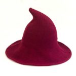 Halloween Witch Hat Knitted Pointed Top Wide Brim Party Costume Hat - Image 8