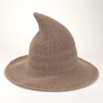 Halloween Witch Hat Knitted Pointed Top Wide Brim Party Costume Hat - Image 10