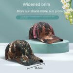 Camouflage Baseball Cap for Men with Large Brim, Outdoor Sun Protection, Adjustable Hat - Image 3